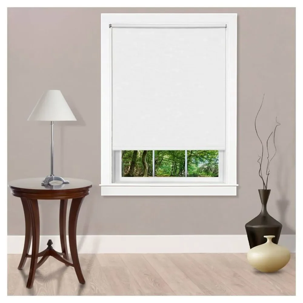 PowerSellerUSA Vinyl Roller Shades, Room Darkening 8-Gauge Thick, Cordless